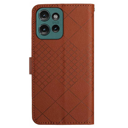 HT06 For Motorola Moto G75 5G Wallet Phone Case Imprint PU Leather Flip Folio Cover