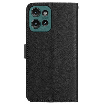 HT06 For Motorola Moto G75 5G Wallet Phone Case Imprint PU Leather Flip Folio Cover