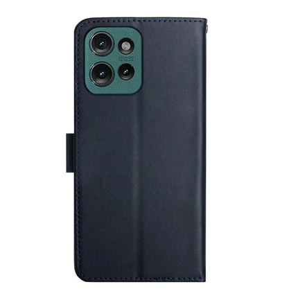 HT02 For Motorola Moto G75 5G Case Genuine Cow Leather Phone Cover Nappa Texture