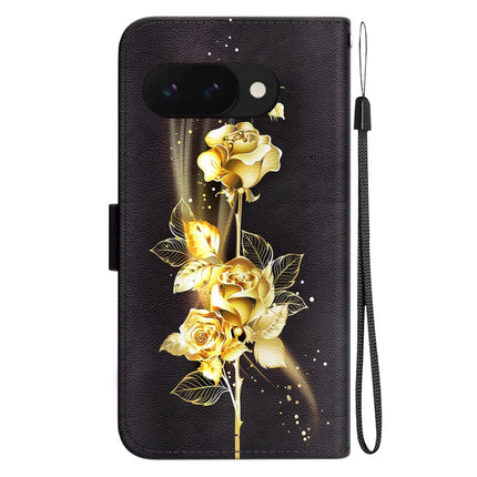 For Google Pixel 9a Wallet Phone Case Anti-Drop Leather Flip Cover Pattern Printing