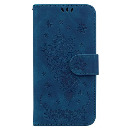 For Google Pixel 9a Case PU Leather Wallet Phone Cover Butterfly Flower Imprint