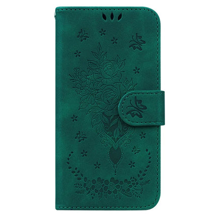 For Google Pixel 9a Case PU Leather Wallet Phone Cover Butterfly Flower Imprint