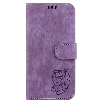 For Google Pixel 9a Wallet Case Tiger Imprint Leather Shockproof Phone Cover