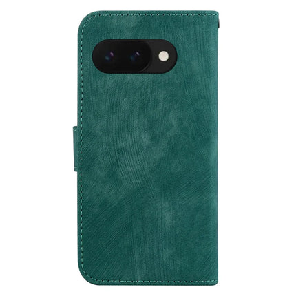 For Google Pixel 9a Wallet Case Tiger Imprint Leather Shockproof Phone Cover