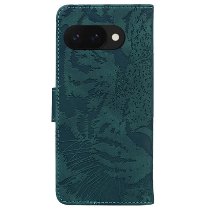 For Google Pixel 9a Case Tiger Imprint Leather Wallet Phone Cover