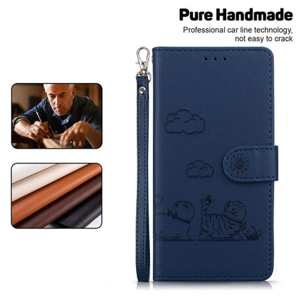 For Google Pixel 9a Case RFID Blocking Kitten Pattern TPU+PU Leather Phone Cover