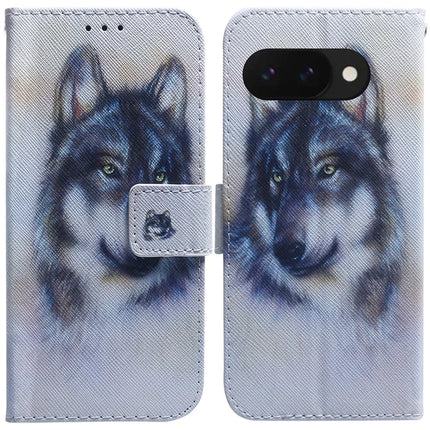 For Google Pixel 9a Wallet Case Pattern Print Leather Phone Cover - Wolf
