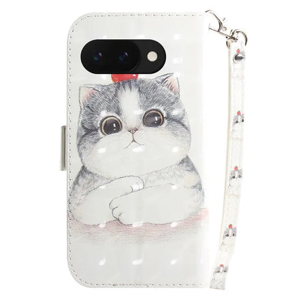For Google Pixel 9a Case Pattern Printing Leather Wallet Phone Cover
