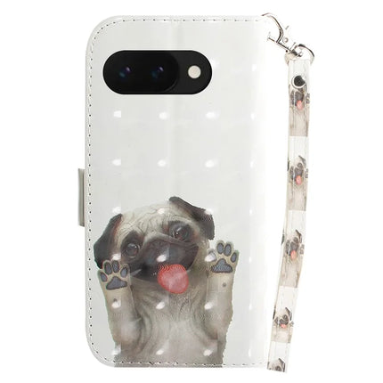 For Google Pixel 9a Case Pattern Printing Leather Wallet Phone Cover