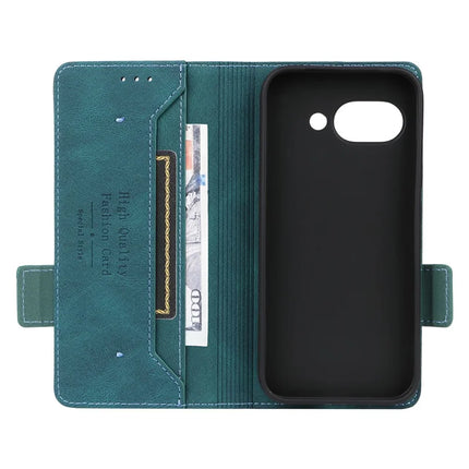 For Google Pixel 9a Case Leather Wallet Flip Phone Cover with Hardware Decor