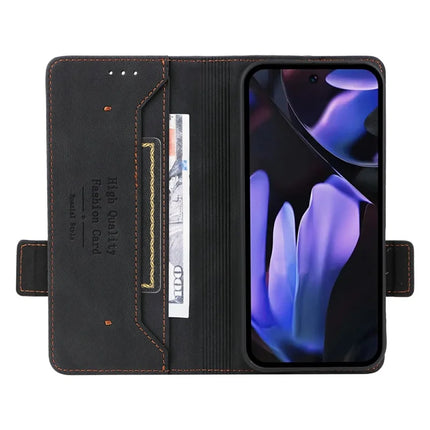 For Google Pixel 9a Case Leather Wallet Flip Phone Cover with Hardware Decor