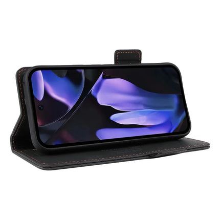 For Google Pixel 9a Case Leather Wallet Flip Phone Cover with Hardware Decor