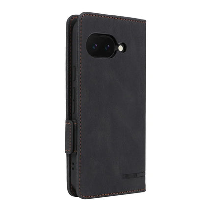 For Google Pixel 9a Case Leather Wallet Flip Phone Cover with Hardware Decor