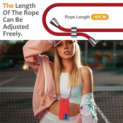 Phone Case For Motorola Moto G85 5G  /  S50 Neo 5G  /  Edge 50 Fusion 5G Liquid Silicone Card Holder Back Cover with Lanyard
