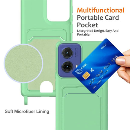 Phone Case For Motorola Moto G85 5G  /  S50 Neo 5G  /  Edge 50 Fusion 5G Liquid Silicone Card Holder Back Cover with Lanyard