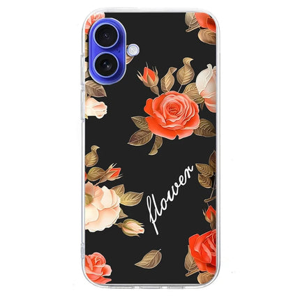For iPhone 16 Plus Case Pattern Printing Shockproof Soft TPU Phone Cover