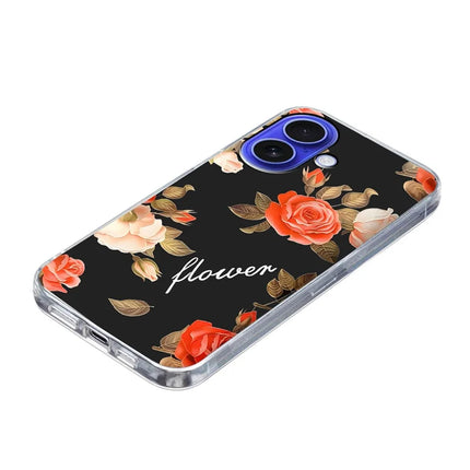 For iPhone 16 Plus Case Pattern Printing Shockproof Soft TPU Phone Cover