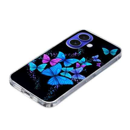 For iPhone 16 Plus Case Pattern Printing Shockproof Soft TPU Phone Cover