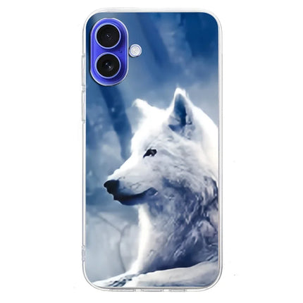 For iPhone 16 Plus Case Pattern Printing Shockproof Soft TPU Phone Cover
