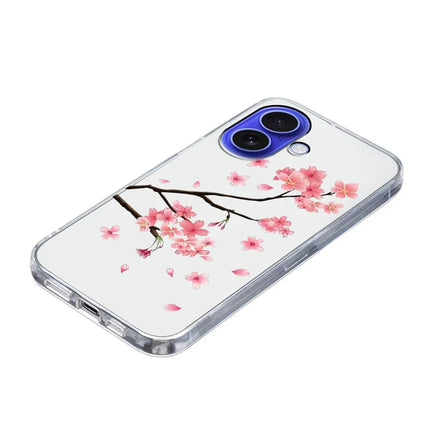 For iPhone 16 Plus Case Pattern Printing Shockproof Soft TPU Phone Cover