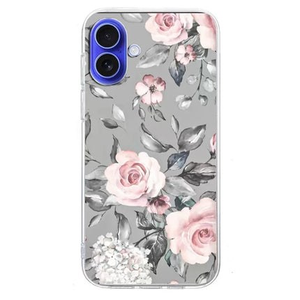 For iPhone 16 Plus Case Pattern Printing Shockproof Soft TPU Phone Cover