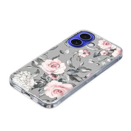 For iPhone 16 Plus Case Pattern Printing Shockproof Soft TPU Phone Cover