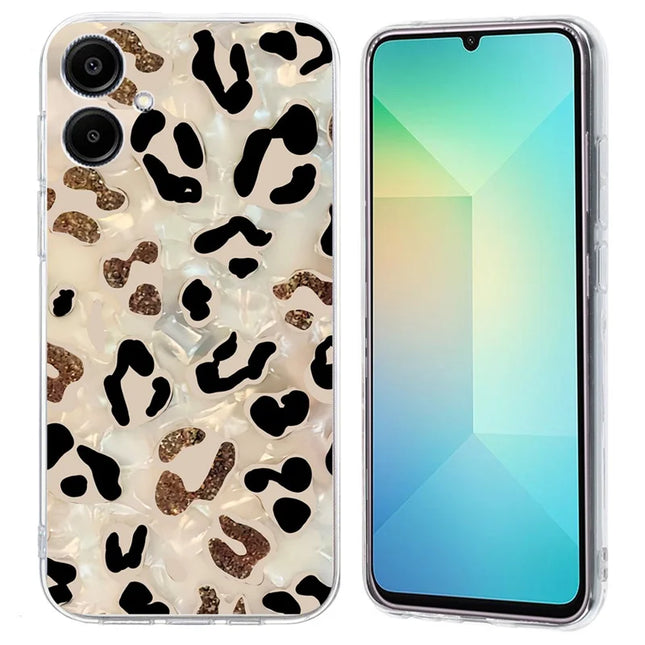 For Samsung Galaxy A06 Case Pattern Printing Shockproof Soft TPU Phone Cover - Leopard Print