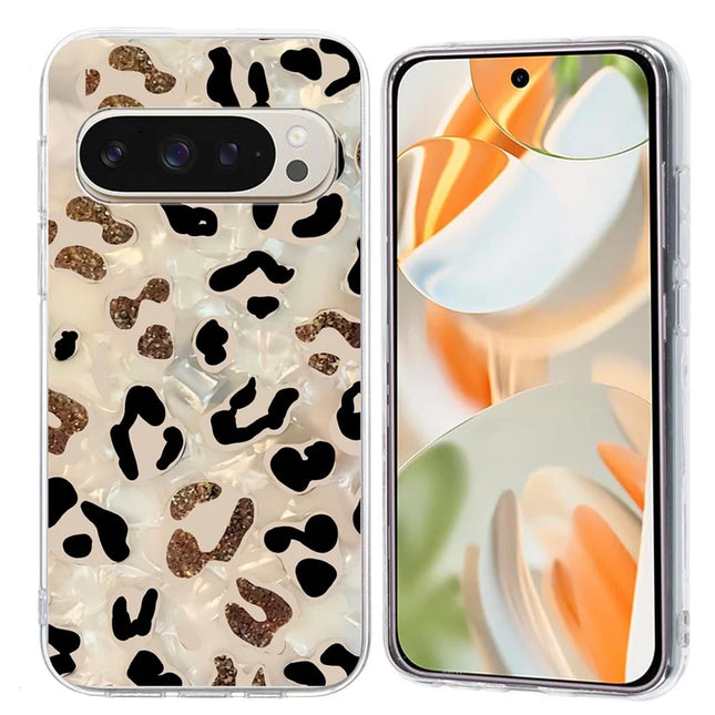 For Google Pixel 9 / 9 Pro Case Pattern Printing Shockproof Soft TPU Phone Cover - Leopard Print