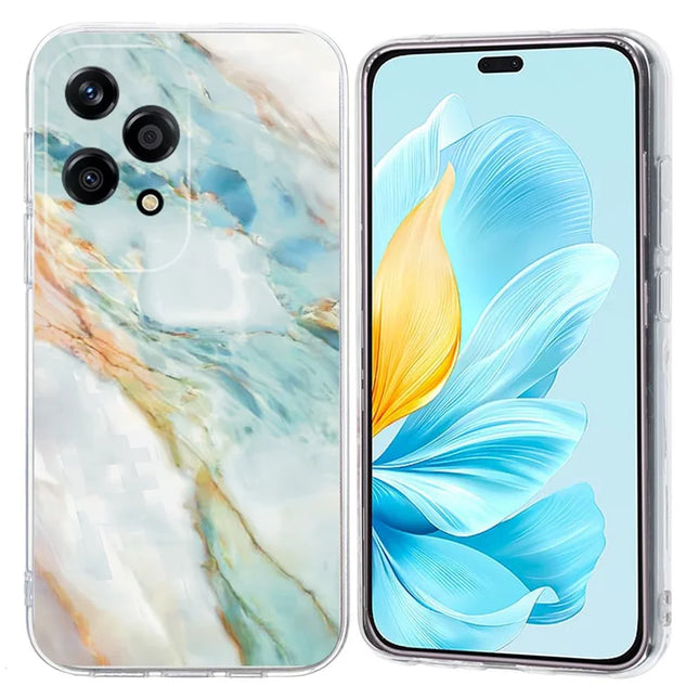 For Honor 200 Lite Case Pattern Printing Shockproof Soft TPU Phone Cover - Oil Painting Marble