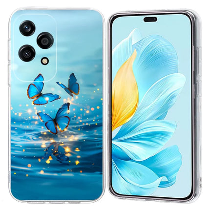 For Honor 200 Lite Case Pattern Printing Shockproof Soft TPU Phone Cover - Blue Butterfly