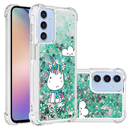 For Samsung Galaxy A16 5G / Galaxy A16 4G TPU Case with Quicksand and Pattern Printed - Sitting Horse
