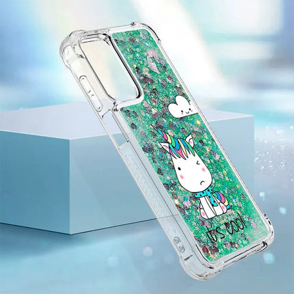 For Samsung Galaxy A16 5G / Galaxy A16 4G TPU Case with Quicksand and Pattern Printed