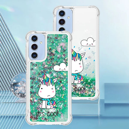 For Samsung Galaxy A16 5G / Galaxy A16 4G TPU Case with Quicksand and Pattern Printed