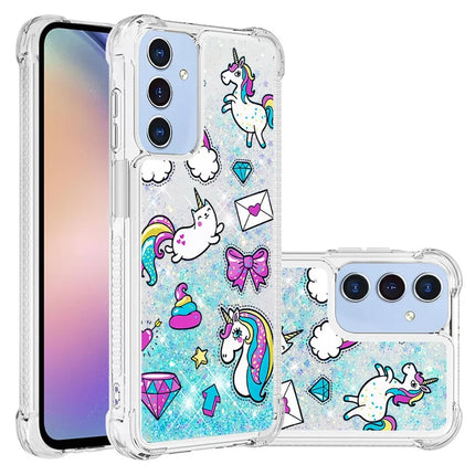 For Samsung Galaxy A16 5G / Galaxy A16 4G TPU Case with Quicksand and Pattern Printed - Horse and Diamond