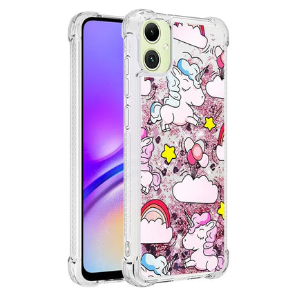 For Samsung Galaxy A06 TPU Case with Quicksand and Pattern Printed