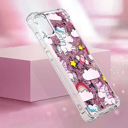 For Samsung Galaxy A06 TPU Case with Quicksand and Pattern Printed