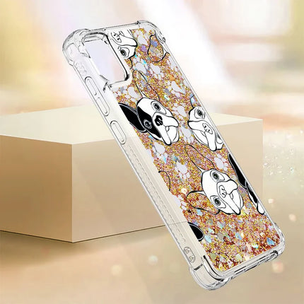 For Samsung Galaxy A06 TPU Case with Quicksand and Pattern Printed