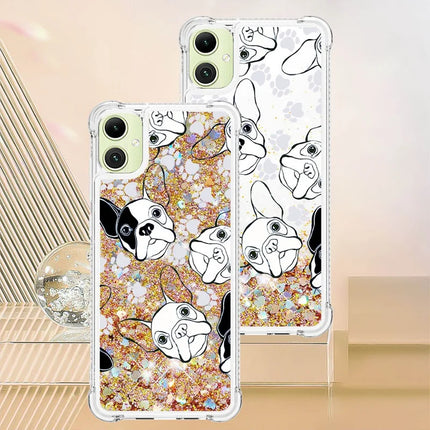 For Samsung Galaxy A06 TPU Case with Quicksand and Pattern Printed