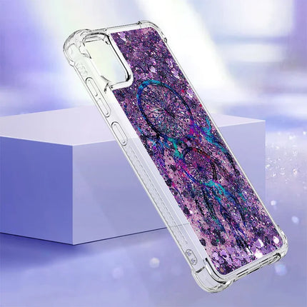 For Samsung Galaxy A06 TPU Case with Quicksand and Pattern Printed