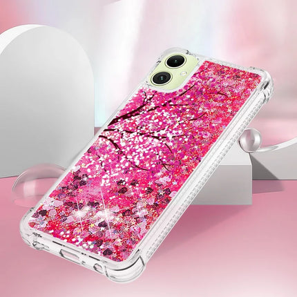 For Samsung Galaxy A06 TPU Case with Quicksand and Pattern Printed