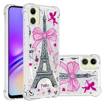 For Samsung Galaxy A06 TPU Case with Quicksand and Pattern Printed - Mirror / Tower