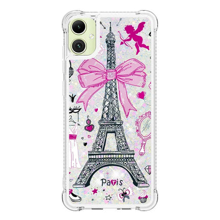 For Samsung Galaxy A06 TPU Case with Quicksand and Pattern Printed
