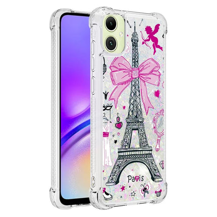 For Samsung Galaxy A06 TPU Case with Quicksand and Pattern Printed