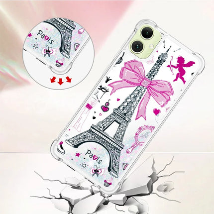 For Samsung Galaxy A06 TPU Case with Quicksand and Pattern Printed