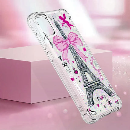 For Samsung Galaxy A06 TPU Case with Quicksand and Pattern Printed