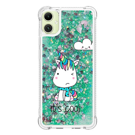 For Samsung Galaxy A06 TPU Case with Quicksand and Pattern Printed