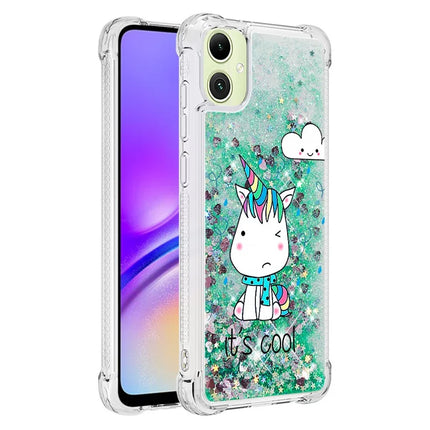 For Samsung Galaxy A06 TPU Case with Quicksand and Pattern Printed