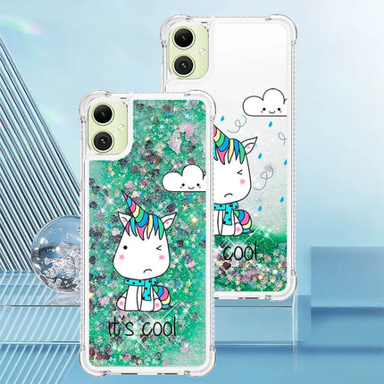 For Samsung Galaxy A06 TPU Case with Quicksand and Pattern Printed