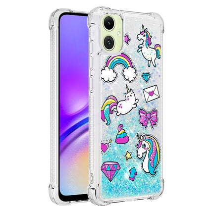 For Samsung Galaxy A06 TPU Case with Quicksand and Pattern Printed