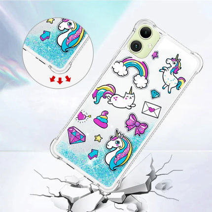For Samsung Galaxy A06 TPU Case with Quicksand and Pattern Printed